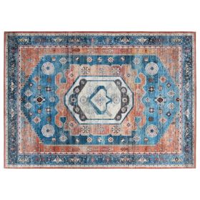 5 x 7 Inch Non-Shedding Distressed Vintage Indoor Area Rug - Multi-color