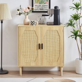 Kitchen storage cabinets with rattan decorative doors;  buffets;  wine cabinets;  dining rooms;  hallways;  cabinet console tables - Golden