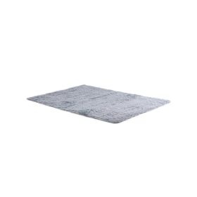 5 x 7 Feet Modern Rectangular Soft Shag Area Rug for Living Room Bedroom - Light Gray