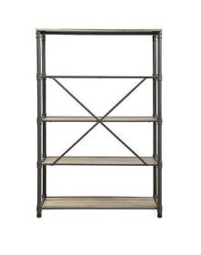 Itzel Bookshelf in Antique Oak and Sandy Gray - Default