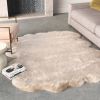 Beige Faux Fur Area Rug 2x3 - as Pic