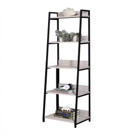 Wendral Bookshelf (5-Tier; 23&quot;L); Natural &amp; Black 92674 - as Pic