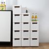 5-Tire Rolling Cart Organizer Unit with Wheels Narrow Slim Container Storage Cabinet for Bathroom Bedroom - as pic