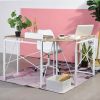 Corner Computer Desk Foldable Writing Study Table Rustic Home Office Workstation Industrial L-Shaped Desk - White