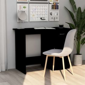 vidaXL Desk Black 39.4"x19.7"x29.9" Engineered Wood - Black