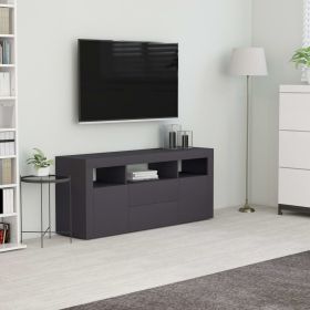 vidaXL TV Cabinet Gray 47.2"x11.8"x19.7" Engineered Wood - Grey