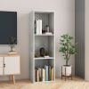 vidaXL Book Cabinet/TV Cabinet Concrete Gray 14.2"x11.8"x44.9" Engineered Wood - Grey