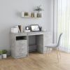 vidaXL Desk Concrete Gray 55.1"x19.7"x29.9" Engineered Wood - Grey