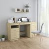 vidaXL Desk Sonoma Oak 55.1"x19.7"x29.9" Engineered Wood - Brown