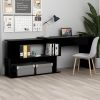 vidaXL Corner Desk Black 78.7"x19.7"x29.9" Engineered Wood - Black