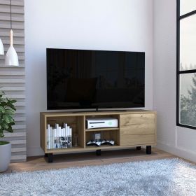 Rome TV Stand For TVÂ´s up 43"; Two Open Shelves; One Cabinet; One Big Open Shelf - Light Oak