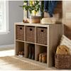 6 cube storage boxes; bookshelves; display cabinets; storage cabinets - Natural - Particle Board, Medium Density Fiberboard