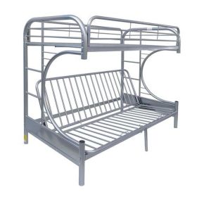 Eclipse Bunk Bed (Twin XL/Queen/Futon) in Silver 02093SI - Silver + Metal