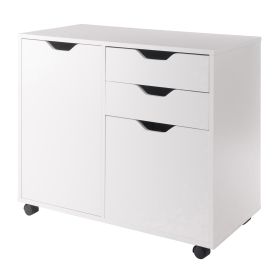 Halifax Wide Storage Cabinet; 2-Drawer; Filing Cabinet; White - 10431