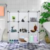 Cube Storage 9-Cube Closet Organizer Storage Shelves Cubes Organizer DIY Closet Cabinet white RT - White