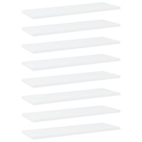 vidaXL Bookshelf Boards 8 pcs White 23.6"x7.9"x0.6" Engineered Wood - White