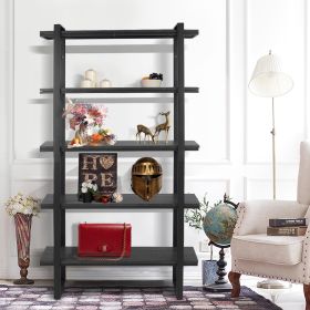 5-layer Metal Shelf-Bookshelf- 5-tire storage shelf -Bookcase - Black