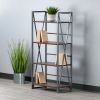 Isa 4-Tier Shelf; Graphite & Walnut - 87431