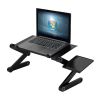 Portable Folding Computer Table 360-Degree Rotation Multi Functional Desk - Black