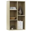 vidaXL Book Cabinet/Sideboard Sonoma Oak 19.7"x9.8"x31.5" Engineered Wood - Brown