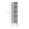 Portland 5-Shelf Linen Cabinet White - as Pic