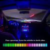 RGB LED Strip Light Music Sound Control Pickup Rhythm Ambient Lamp Atmosphere Night Lights For Bar Car Room TV Gaming Decoration - 32LED White USB2