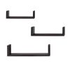 Set of 3 Floating Display Shelves Ledge Bookshelf Wall Mount Storage Home DÃ©cor - Black