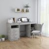 vidaXL Desk Concrete Gray 55.1"x19.7"x29.9" Engineered Wood - Grey