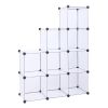 Cube Storage 9-Cube Closet Organizer Storage Shelves Cubes Organizer DIY Closet Cabinet white RT - White