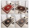 Thickened Absorbent Jacquard Carpet Dornier Woven Living Room Bathroom Rug Kitchen Non-slip Home Entry Floor Door Mat Red Brown - coffee - 100CMx140CM