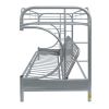 Eclipse Bunk Bed (Twin/Full/Futon) in Silver 02091SI - Silver + Metal