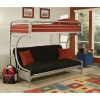 Eclipse Bunk Bed (Twin XL/Queen/Futon) in Silver 02093SI - Silver + Metal