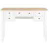 vidaXL Writing Desk White 43.1"x17.7"x30.5" Wood - White