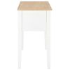 vidaXL Writing Desk White 43.1"x17.7"x30.5" Wood - White