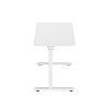 Glass tabletop standing desk White - White