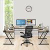 59 Inches L-Shaped Corner Desk Computer Table for Home Office Study Workstation - Brown