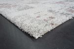 Mingled Coins Ivory; Gray; Rust; and Mauve Olefin Shag Area Rug 8x10 - as Pic