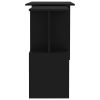 vidaXL Corner Desk Black 78.7"x19.7"x29.9" Engineered Wood - Black