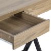 Drawer Office Writing Computer Desk - OAK & BLACK