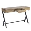 Drawer Office Writing Computer Desk - OAK & BLACK