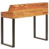 vidaXL Desk 43.3"x19.7"x37" Solid Sheesham Wood and Steel - Brown