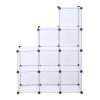 Cube Storage 9-Cube Closet Organizer Storage Shelves Cubes Organizer DIY Closet Cabinet white RT - White