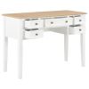 vidaXL Writing Desk White 43.1"x17.7"x30.5" Wood - White