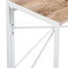 Corner Computer Desk Foldable Writing Study Table Rustic Home Office Workstation Industrial L-Shaped Desk - White