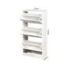 Wooden Shoe Cabinet for Entryway; White Shoe Storage Cabinet with 3 Flip Doors 20.94x9.45x43.11 inch - as Pic