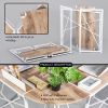 Corner Computer Desk Foldable Writing Study Table Rustic Home Office Workstation Industrial L-Shaped Desk - White