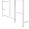 Twin Metal Loft Bed with 2 Shelves and one Desk ; WHITE(Old SKU: MF281206AAK) - as pic