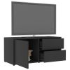 vidaXL TV Cabinet Gray 31.5"x13.4"x14.2" Engineered Wood - Grey