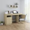 vidaXL Desk Sonoma Oak 55.1"x19.7"x29.9" Engineered Wood - Brown