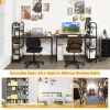 48-Inch Reversible Computer Desk with Storage Shelf - Rustic Brown